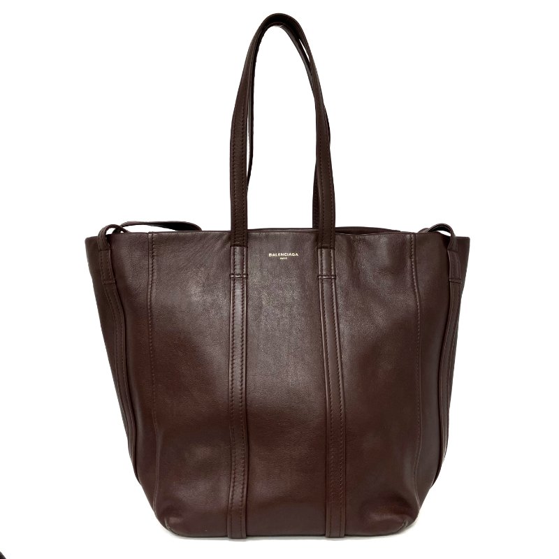 ☆ Balenciaga 巴黎世家 Brown Calfskin Laundry Tote Bag 啡色小牛皮托特袋 - 257023389-1