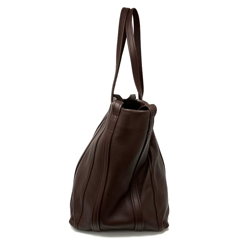 ☆ Balenciaga 巴黎世家 Brown Calfskin Laundry Tote Bag 啡色小牛皮托特袋 - 257023389-4