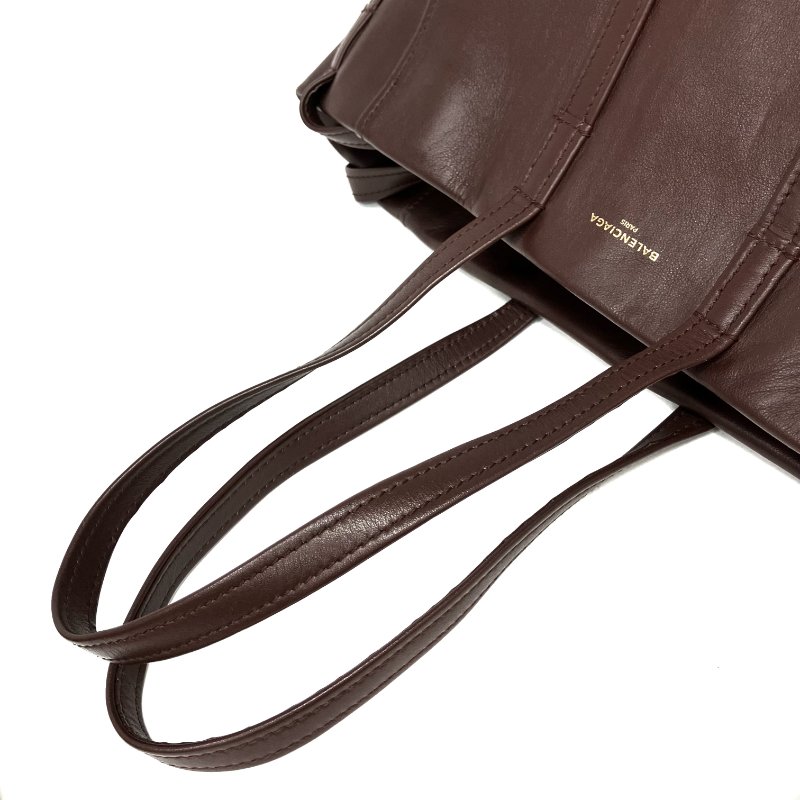 ☆ Balenciaga 巴黎世家 Brown Calfskin Laundry Tote Bag 啡色小牛皮托特袋 - 257023389-10