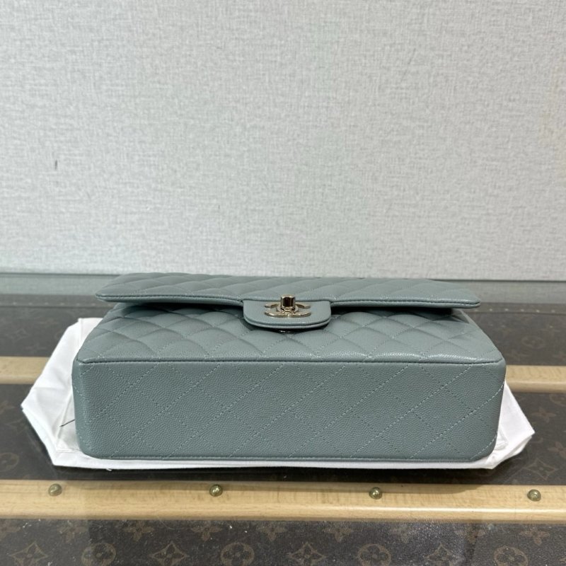 CHANEL 綠金荔枝牛皮CF中號25*16*7 98新配件塵袋-3