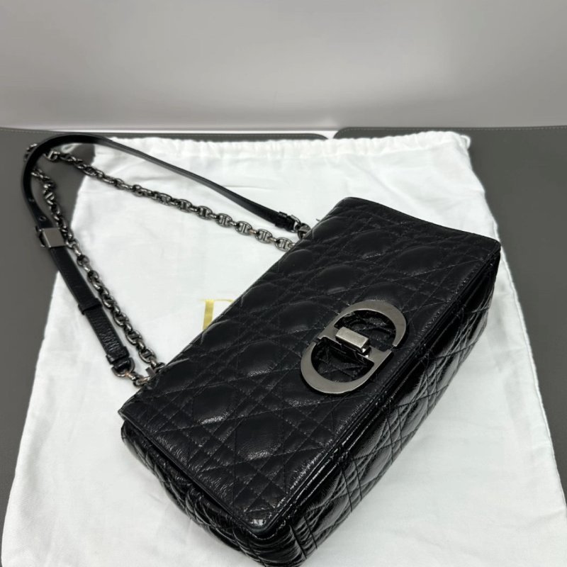DIOR caro系列油蠟皮中號肩背斜背包25.5*15.5*8 99新配件塵袋-2