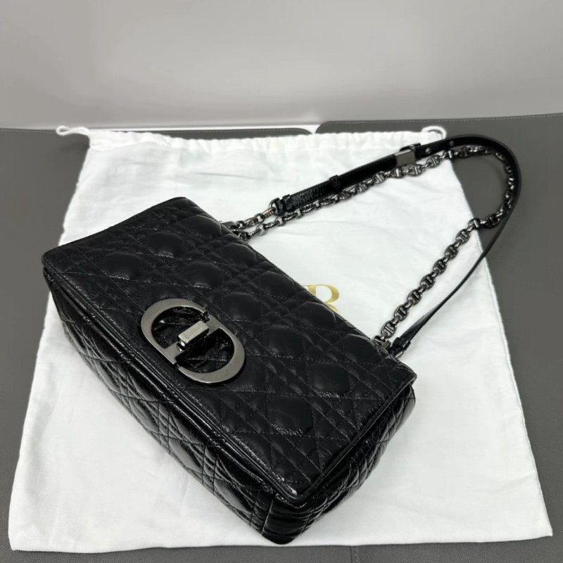DIOR caro系列油蠟皮中號肩背斜背包25.5*15.5*8 99新配件塵袋-4