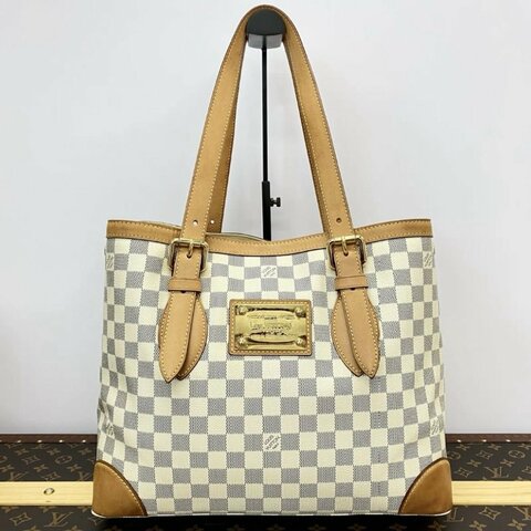 LV 白棋盤托特肩背包 34*28*17 98新配件塵袋