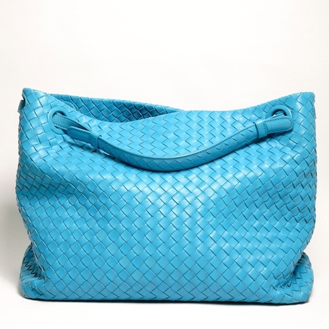 BV 經典編織tote托特包/雙橋包（湖藍色）