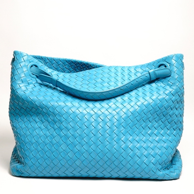 BV 經典編織tote托特包/雙橋包(湖藍色)-1
