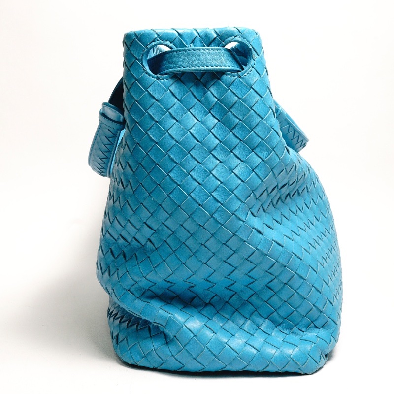 BV 經典編織tote托特包/雙橋包(湖藍色)-6