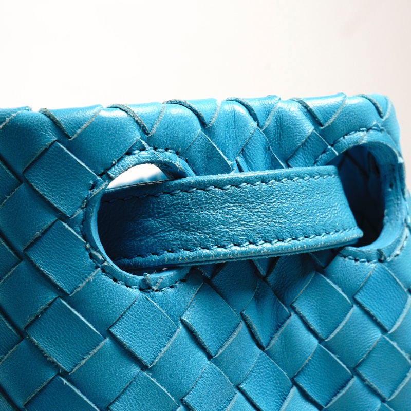 BV 經典編織tote托特包/雙橋包(湖藍色)-7