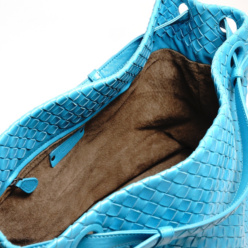 BV 經典編織tote托特包/雙橋包(湖藍色)-11