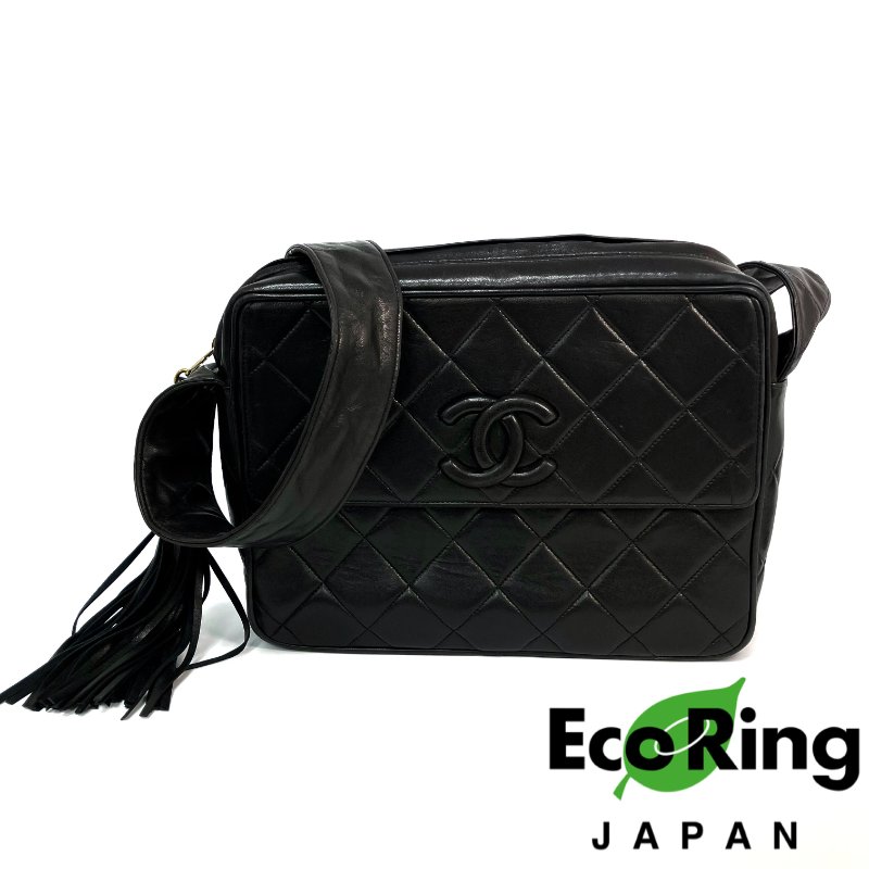 △ Chanel 香奈兒 Brown Lambskin Gold Tone Metal Fringe Shoulder Bag No.3 啡色小羊皮金色金屬流蘇肩背袋No.3 - 257022982-0