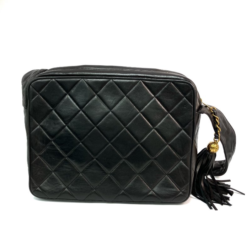 △ Chanel 香奈兒 Brown Lambskin Gold Tone Metal Fringe Shoulder Bag No.3 啡色小羊皮金色金屬流蘇肩背袋No.3 - 257022982-1