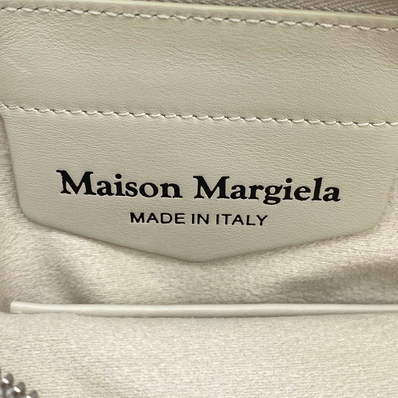 ☆ Maison Margiela MM6 Gray White Calfskin 2Way Bag 灰白色小牛皮兩用袋 - 257023175-20