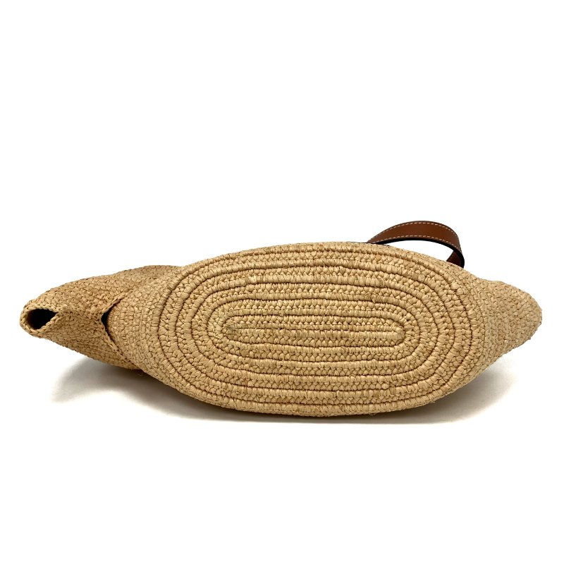 ☆ Loewe 羅意威 Beige Raffia Elephant Tote Bag 米色拉菲草大象托特袋 - 257022979-7