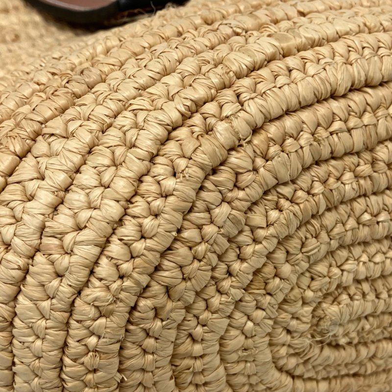 ☆ Loewe 羅意威 Beige Raffia Elephant Tote Bag 米色拉菲草大象托特袋 - 257022979-12