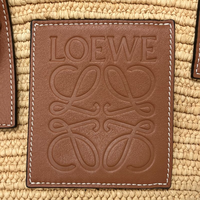 ☆ Loewe 羅意威 Beige Raffia Elephant Tote Bag 米色拉菲草大象托特袋 - 257022979-15