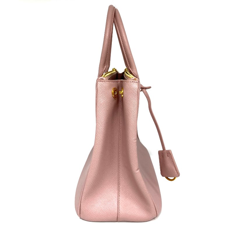 ☆ Prada 普拉達 Pink Saffiano Leather Galleria 2Way Bag 粉紅色十字壓紋牛皮兩用袋 - 257023040-4