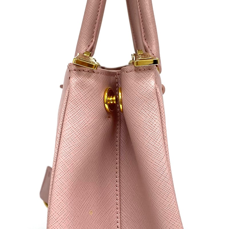 ☆ Prada 普拉達 Pink Saffiano Leather Galleria 2Way Bag 粉紅色十字壓紋牛皮兩用袋 - 257023040-5