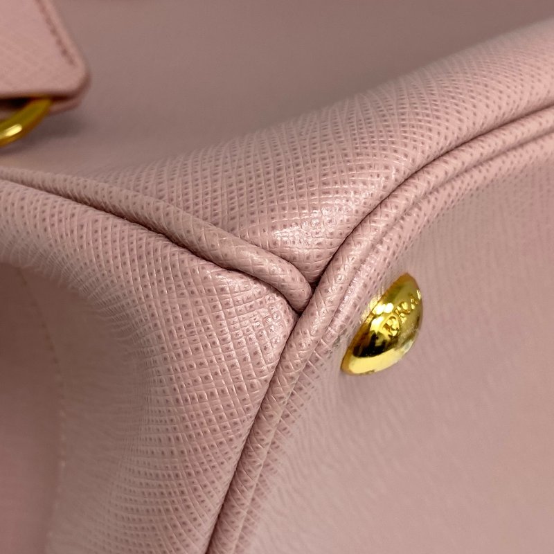 ☆ Prada 普拉達 Pink Saffiano Leather Galleria 2Way Bag 粉紅色十字壓紋牛皮兩用袋 - 257023040-11