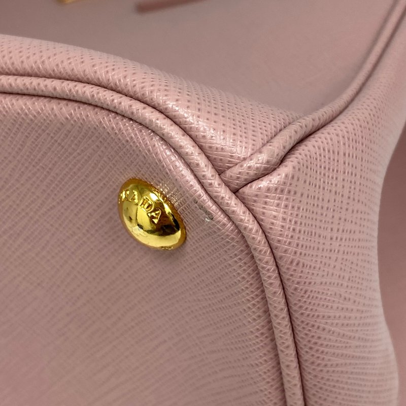 ☆ Prada 普拉達 Pink Saffiano Leather Galleria 2Way Bag 粉紅色十字壓紋牛皮兩用袋 - 257023040-12