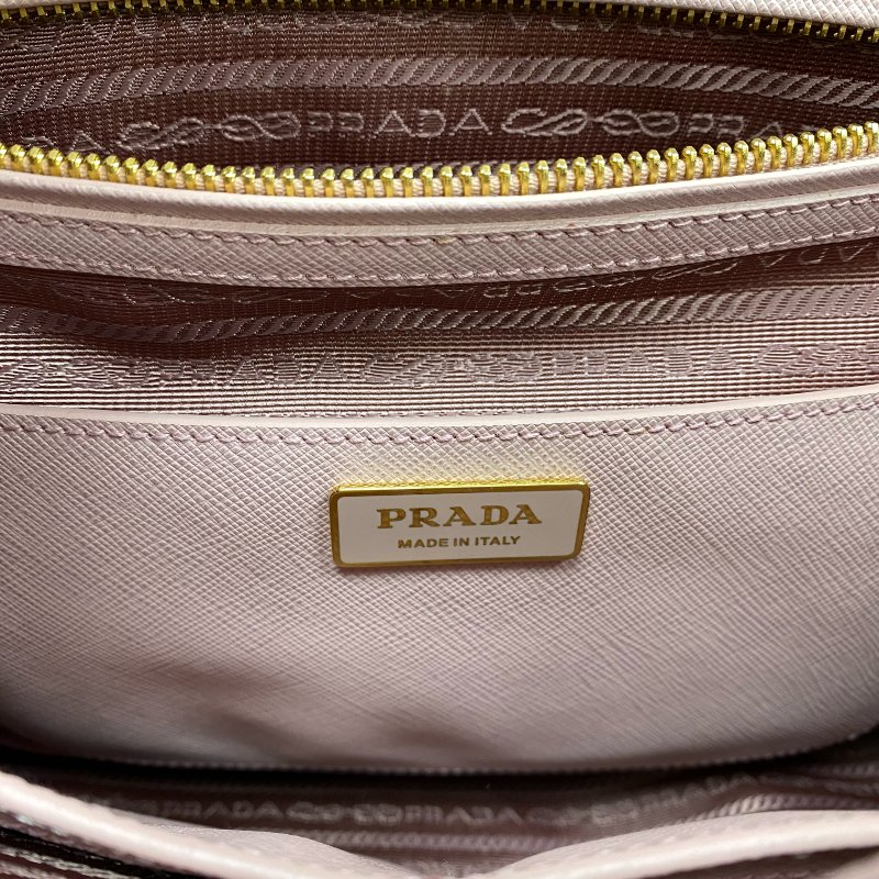 ☆ Prada 普拉達 Pink Saffiano Leather Galleria 2Way Bag 粉紅色十字壓紋牛皮兩用袋 - 257023040-17