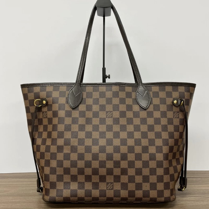 LV 棕棋盤Neverfull中號子母手提袋31*28*14 98新配件塵袋-0