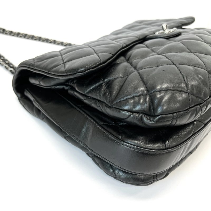 CHANEL 黑銀南瓜機場手提肩背包34.5*24*6.5 98新配件塵袋-2