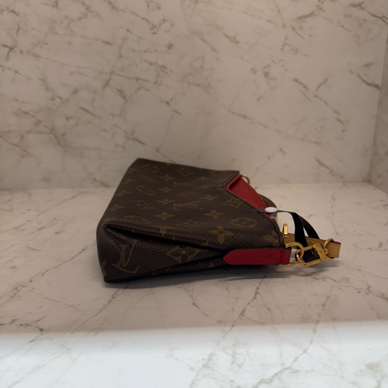 LV PALA CLUTCH老花拼紅側背包-3