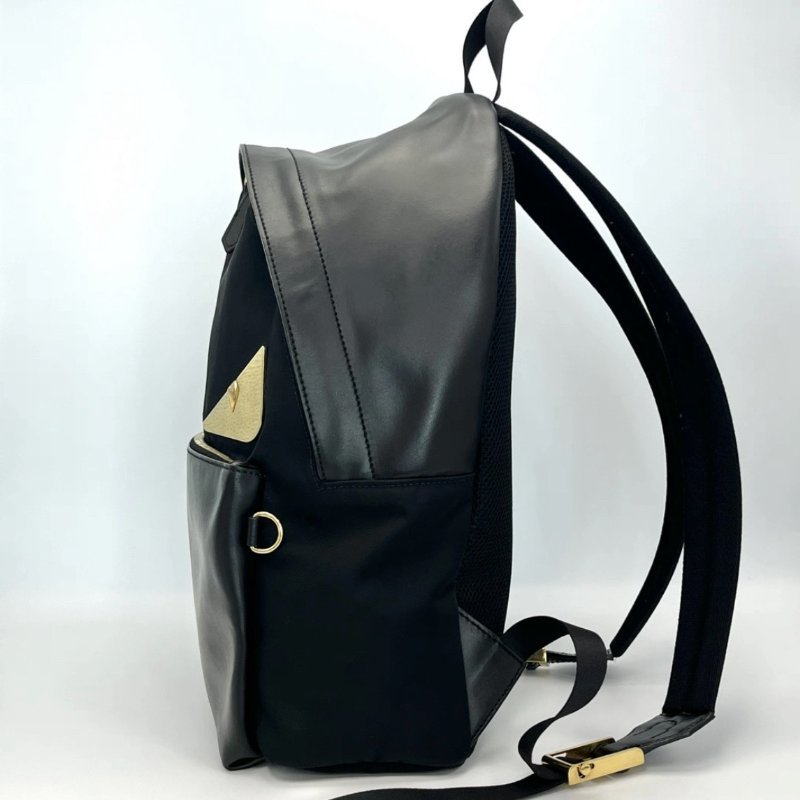 FENDI 小怪獸黑金眼睛後背包 32*40*12 98新-2