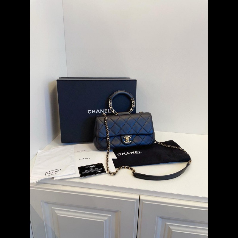 Chanel flap with handle-0