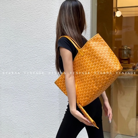 💗香緹國際精品💗🥐Goyard 芒果黃 托特 GM 極新🥐