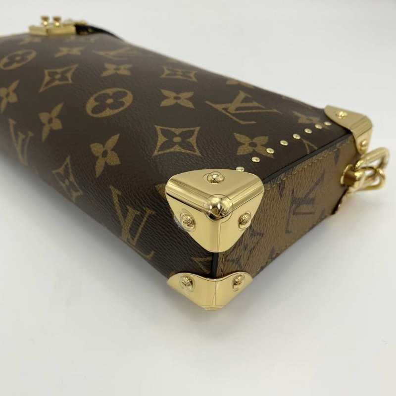 LV SLIM TRUNK橫版老花谷爱凌盒子23*12*4 全新閒置配件盒子塵袋-4