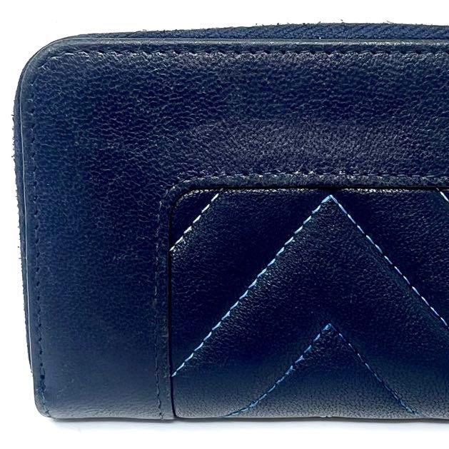 🌷Chanel 海軍藍拼色雙C錢包短夾|經典花紋✦fufu style 精品✦ 氣質款|-7