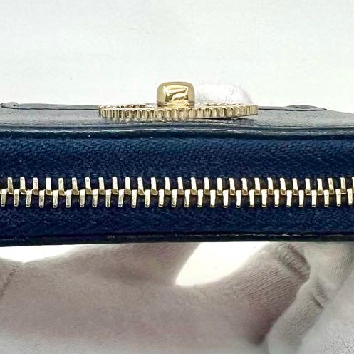 🌷Chanel 海軍藍拼色雙C錢包短夾|經典花紋✦fufu style 精品✦ 氣質款|-24