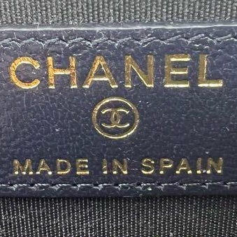 🌷Chanel 海軍藍拼色雙C錢包短夾|經典花紋✦fufu style 精品✦ 氣質款|-32