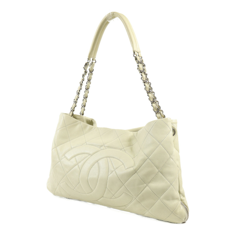 CHANEL 牛皮皮革Shoulder Bag銀扣鏈帶肩背袋-2