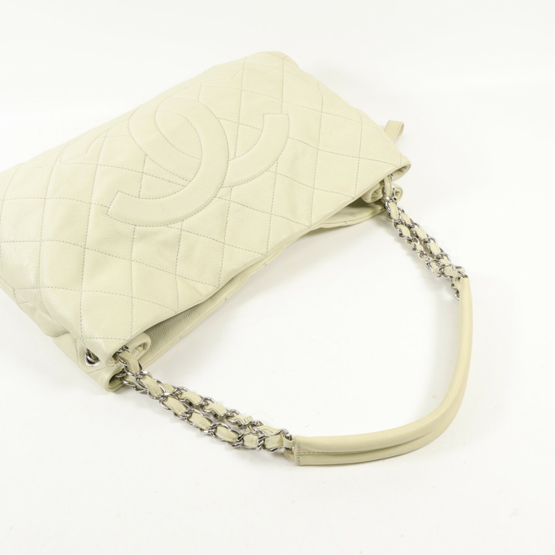 CHANEL 牛皮皮革Shoulder Bag銀扣鏈帶肩背袋-4