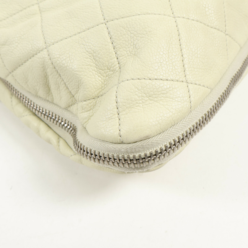 CHANEL 牛皮皮革Shoulder Bag銀扣鏈帶肩背袋-6