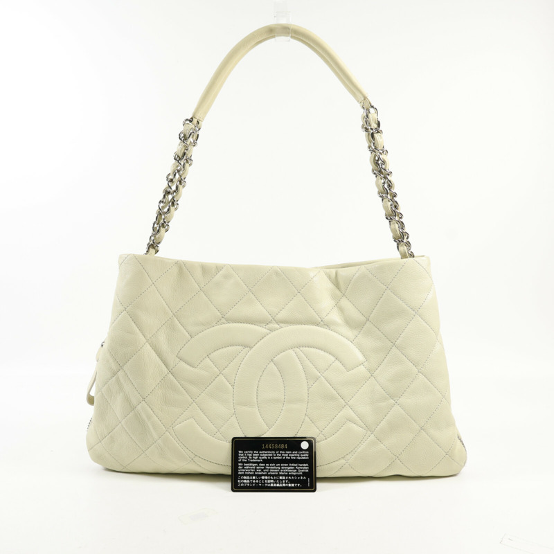 CHANEL 牛皮皮革Shoulder Bag銀扣鏈帶肩背袋-13