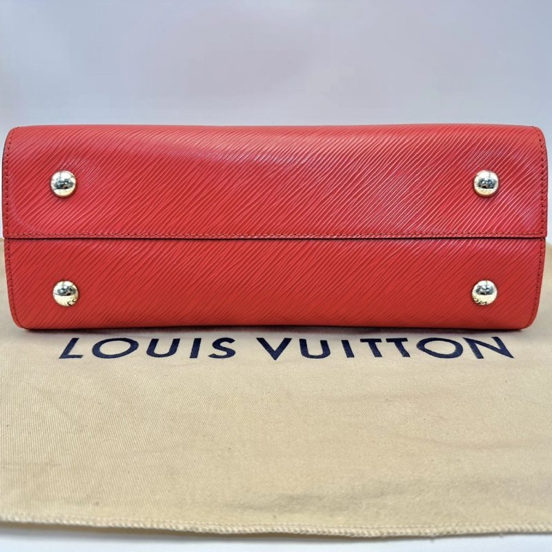 LV Twis紅銀水波紋手提托特包 30*21*13 98新配件塵袋-3