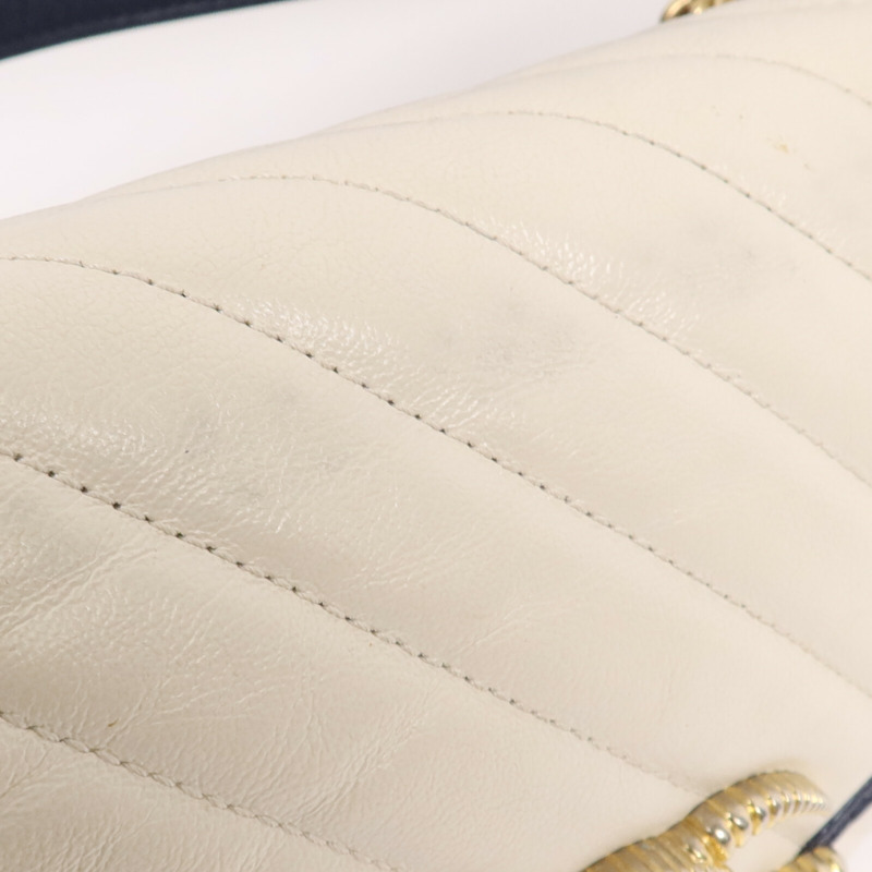 GUCCI 牛皮皮革GG Marmont金扣鏈帶肩背袋-16