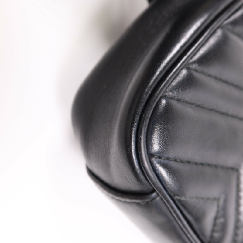 GUCCI 牛皮皮革GG Marmont金扣鏈帶肩背袋-7