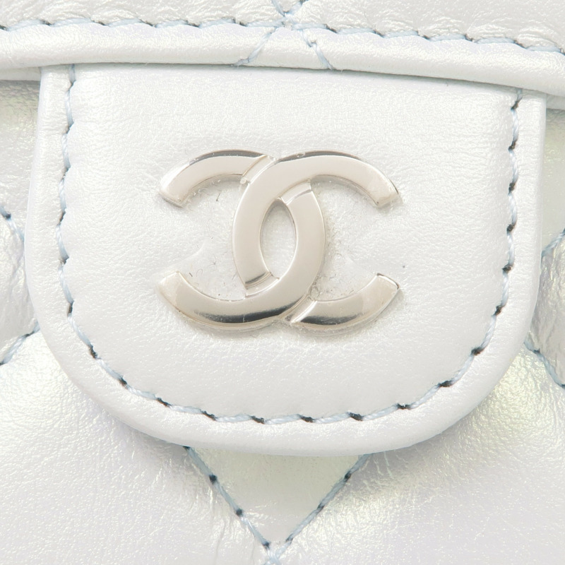 CHANEL 牛皮皮革Phone Bag銀扣鏈帶肩背袋-11