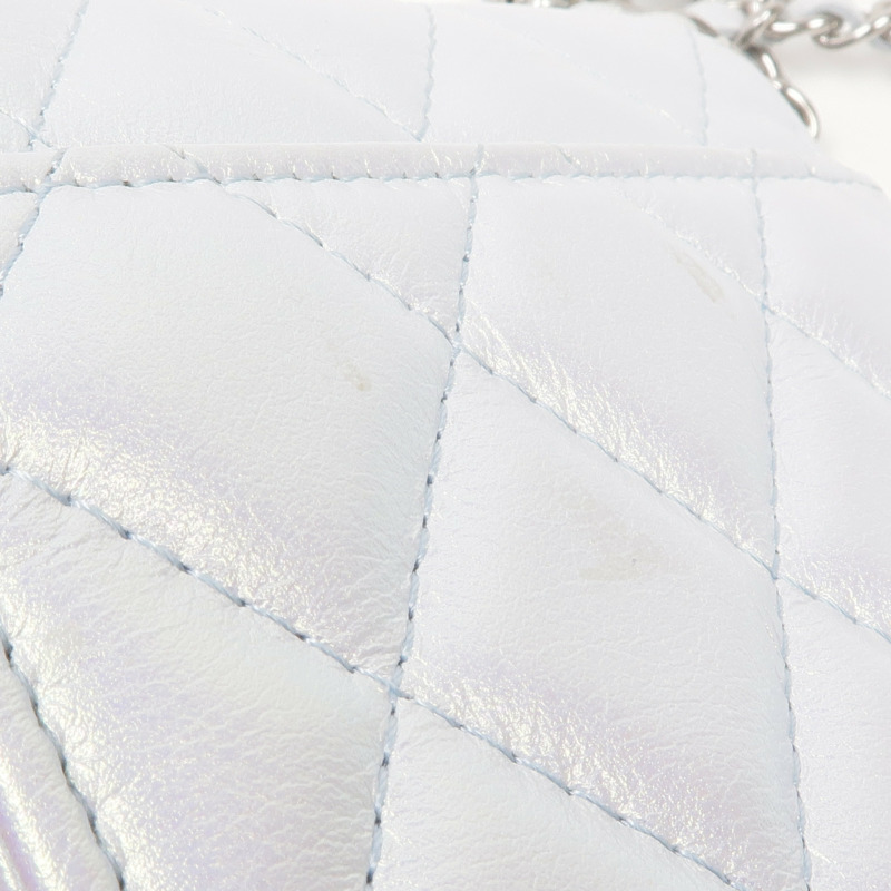 CHANEL 牛皮皮革Phone Bag銀扣鏈帶肩背袋-18