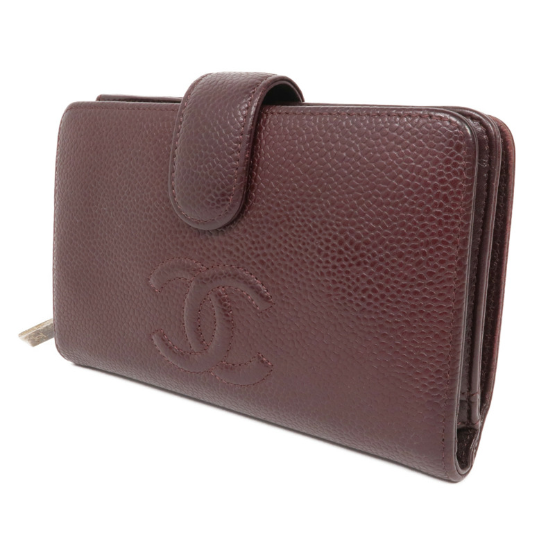 CHANEL 牛皮皮革Wallet銀扣錢包-2