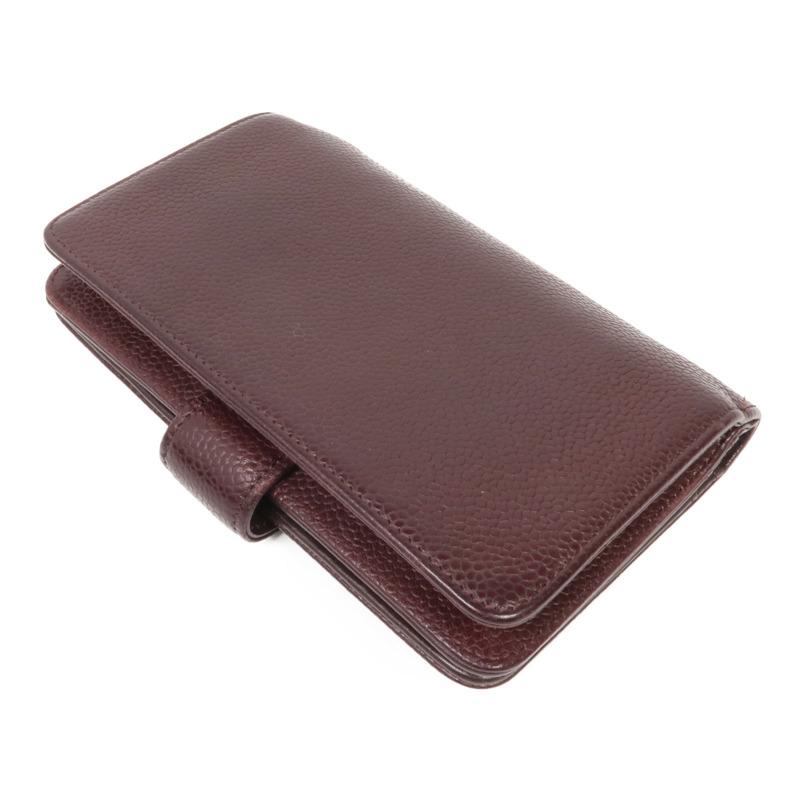 CHANEL 牛皮皮革Wallet銀扣錢包-4