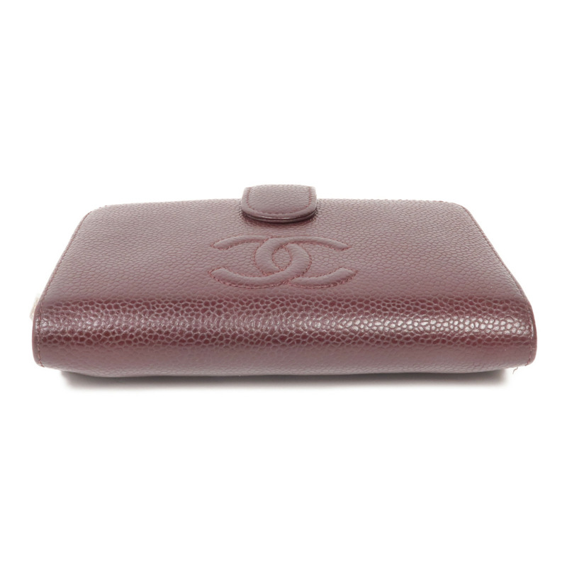 CHANEL 牛皮皮革Wallet銀扣錢包-5