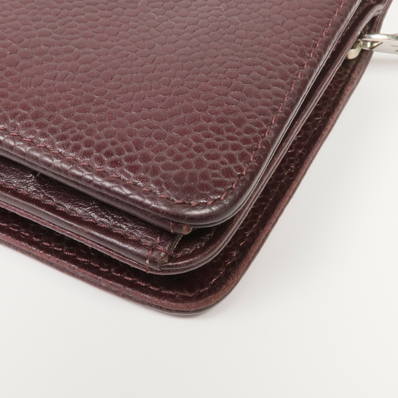 CHANEL 牛皮皮革Wallet銀扣錢包-9