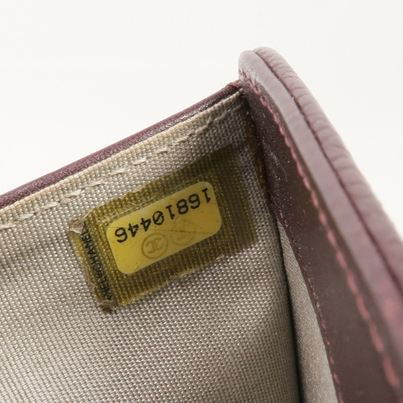 CHANEL 牛皮皮革Wallet銀扣錢包-16