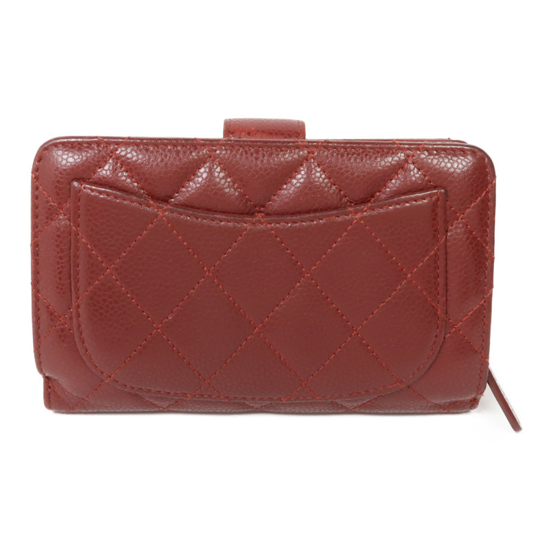 CHANEL 牛皮皮革Wallet銀扣錢包-1