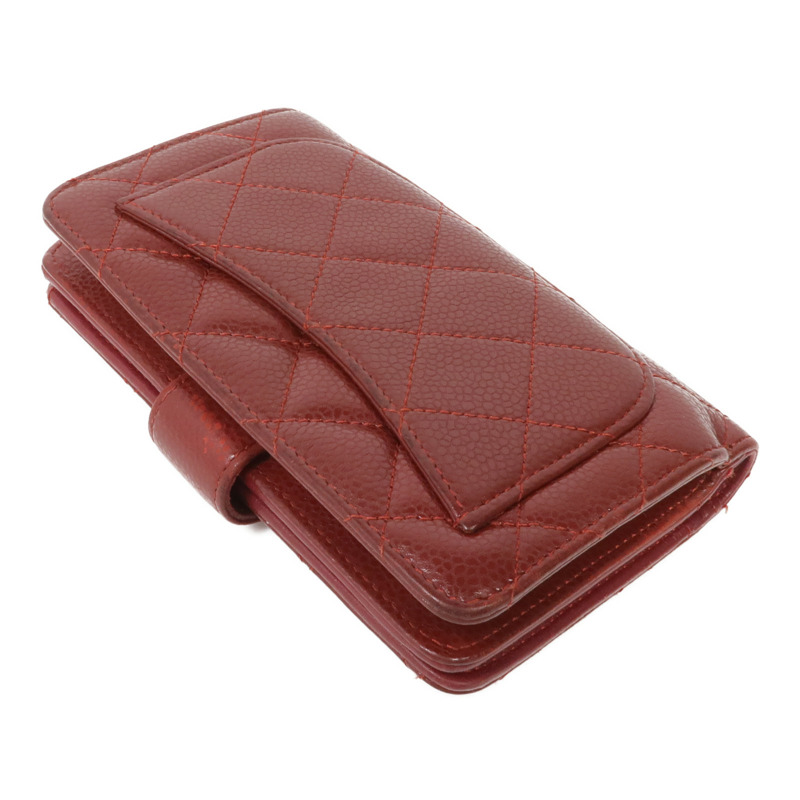 CHANEL 牛皮皮革Wallet銀扣錢包-4