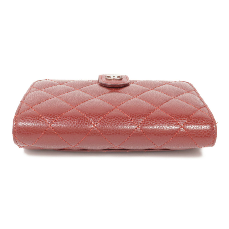 CHANEL 牛皮皮革Wallet銀扣錢包-5